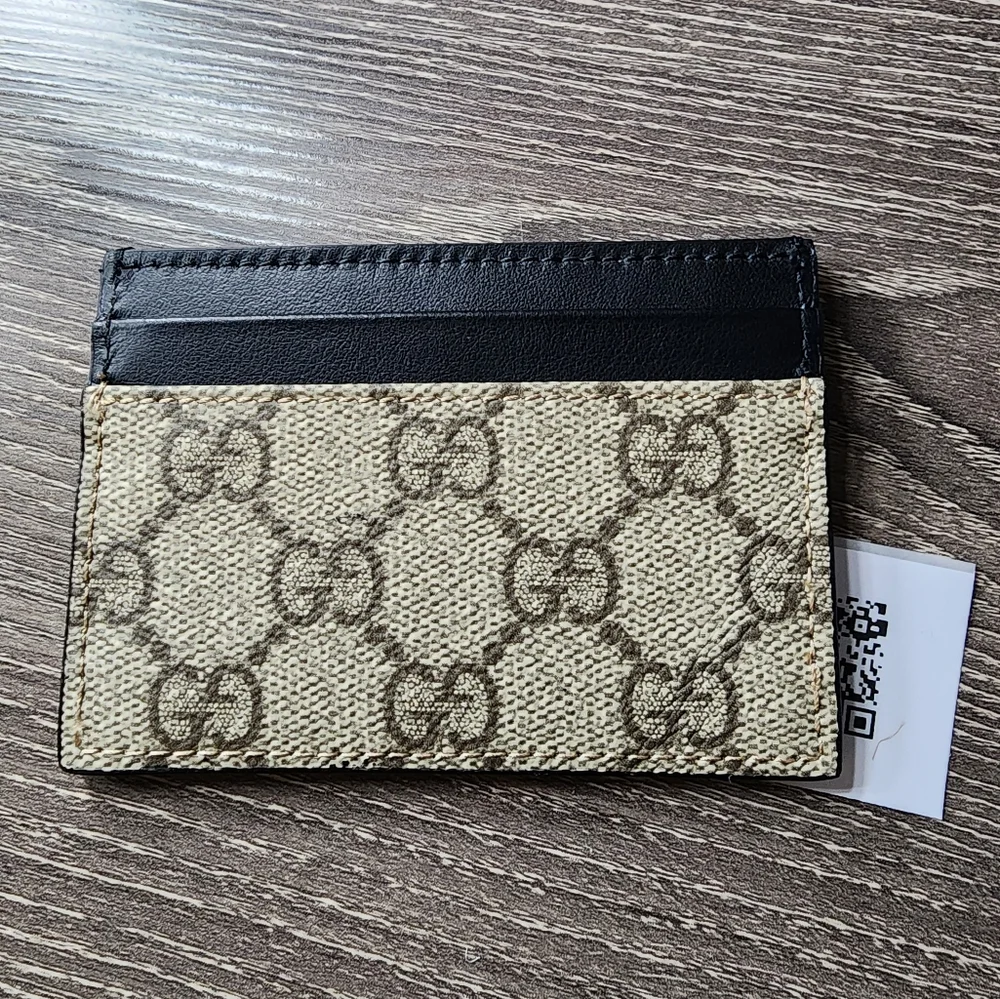 GUCCI GG Card Holder Supreme Beige/Black COA included NWOT - Picture 6 of 10